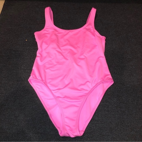 PINK Active Hot Pink One Piece Swimsuit Size Medium - Picture 1 of 10
